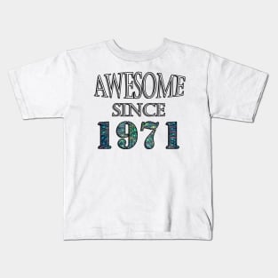 Awesome Since 1971 Birthday 50th, 2021 Funny Retro Kids T-Shirt